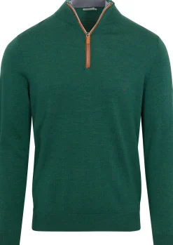 Cashmere Touch Australian Merino Quarter Zip Sweater-Collars & Co Discount