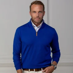 Cashmere Touch Australian Merino Quarter Zip Sweater-Collars & Co Best