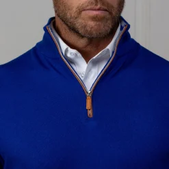 Cashmere Touch Australian Merino Quarter Zip Sweater-Collars & Co Best