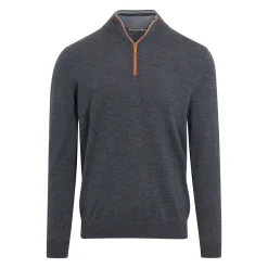 Cashmere Touch Australian Merino Quarter Zip Sweater-Collars & Co Outlet