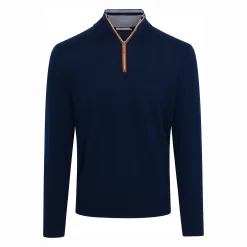 Cashmere Touch Australian Merino Quarter Zip Sweater-Collars & Co Hot