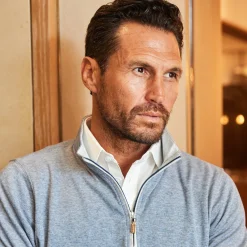 Cloud Textured Quarter Zip Pullover-Collars & Co Online