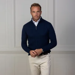 Kensington Cable Knit Quarter Zip Sweater-Collars & Co Outlet