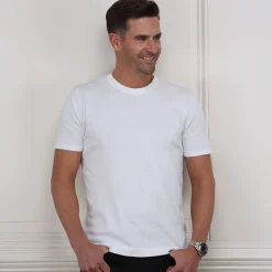 Lucca Luxury Touch Cotton and Silk T-Shirt-Collars & Co Online