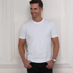 Lucca Luxury Touch Cotton and Silk T-Shirt-Collars & Co Online