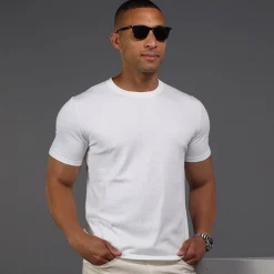 Lucca Luxury Touch Cotton and Silk T-Shirt-Collars & Co Online