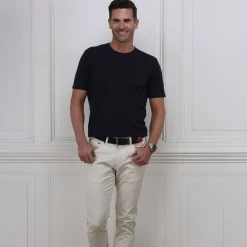 Lucca Luxury Touch Cotton and Silk T-Shirt-Collars & Co Clearance