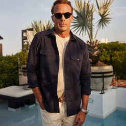 Monterey Cotton & Linen Overshirt-Collars & Co Outlet
