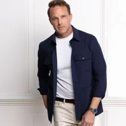 Monterey Cotton & Linen Overshirt-Collars & Co Outlet