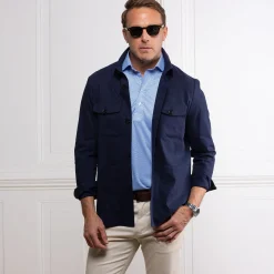 Monterey Cotton & Linen Overshirt-Collars & Co Outlet