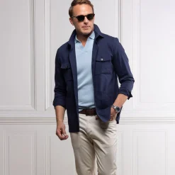 Monterey Cotton & Linen Overshirt-Collars & Co Outlet