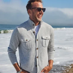 Napoli Cardigan in Wool & Cashmere-Collars & Co New