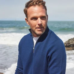 Napoli Pocket Quarter Zip Wool Sweater-Collars & Co