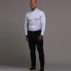 Quattro Flex Dress Shirt with Semi-Spread Collar-Collars & Co Best