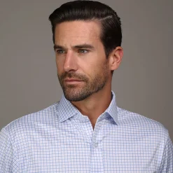 Quattro Flex Dress Shirt with Semi-Spread Collar-Collars & Co Clearance