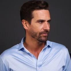 Quattro Flex Dress Shirt with Semi-Spread Collar-Collars & Co Outlet