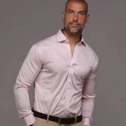 Quattro Flex Dress Shirt with Semi-Spread Collar-Collars & Co