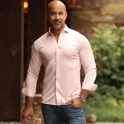 Quattro Flex Dress Shirt with Semi-Spread Collar-Collars & Co