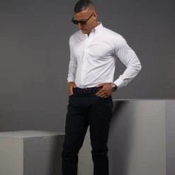 Quattro Flex Dress Shirt with Button Down Collar-Collars & Co