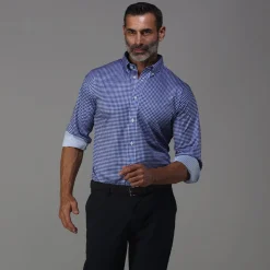 Quattro Flex Dress Shirt with Button Down Collar-Collars & Co Outlet