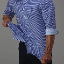 Quattro Flex Dress Shirt with Button Down Collar-Collars & Co Outlet