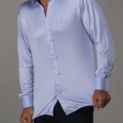 Quattro Flex Dress Shirt with Semi-Spread Collar-Collars & Co New