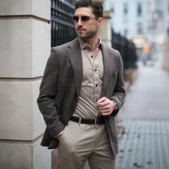 Quattro Flex Dress Shirt with Semi-Spread Collar-Collars & Co Online