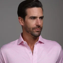Quattro Flex Dress Shirt with Semi-Spread Collar-Collars & Co