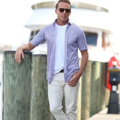 Quattro Flex Short Sleeve Button Down-Collars & Co Best