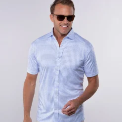 Quattro Flex Short Sleeve Button Down-Collars & Co Hot