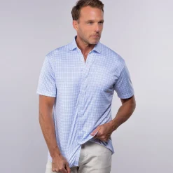 Quattro Flex Short Sleeve Button Down-Collars & Co Hot