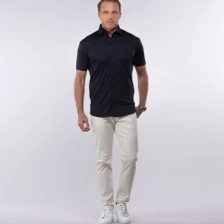 Quattro Flex Short Sleeve Button Down-Collars & Co Discount