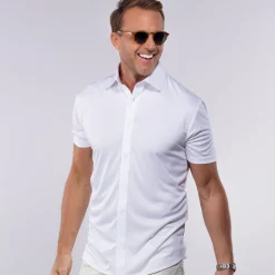 Quattro Flex Short Sleeve Button Down-Collars & Co Outlet