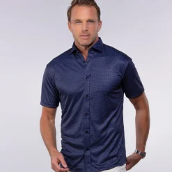 Quattro Flex Short Sleeve Button Down-Collars & Co Hot