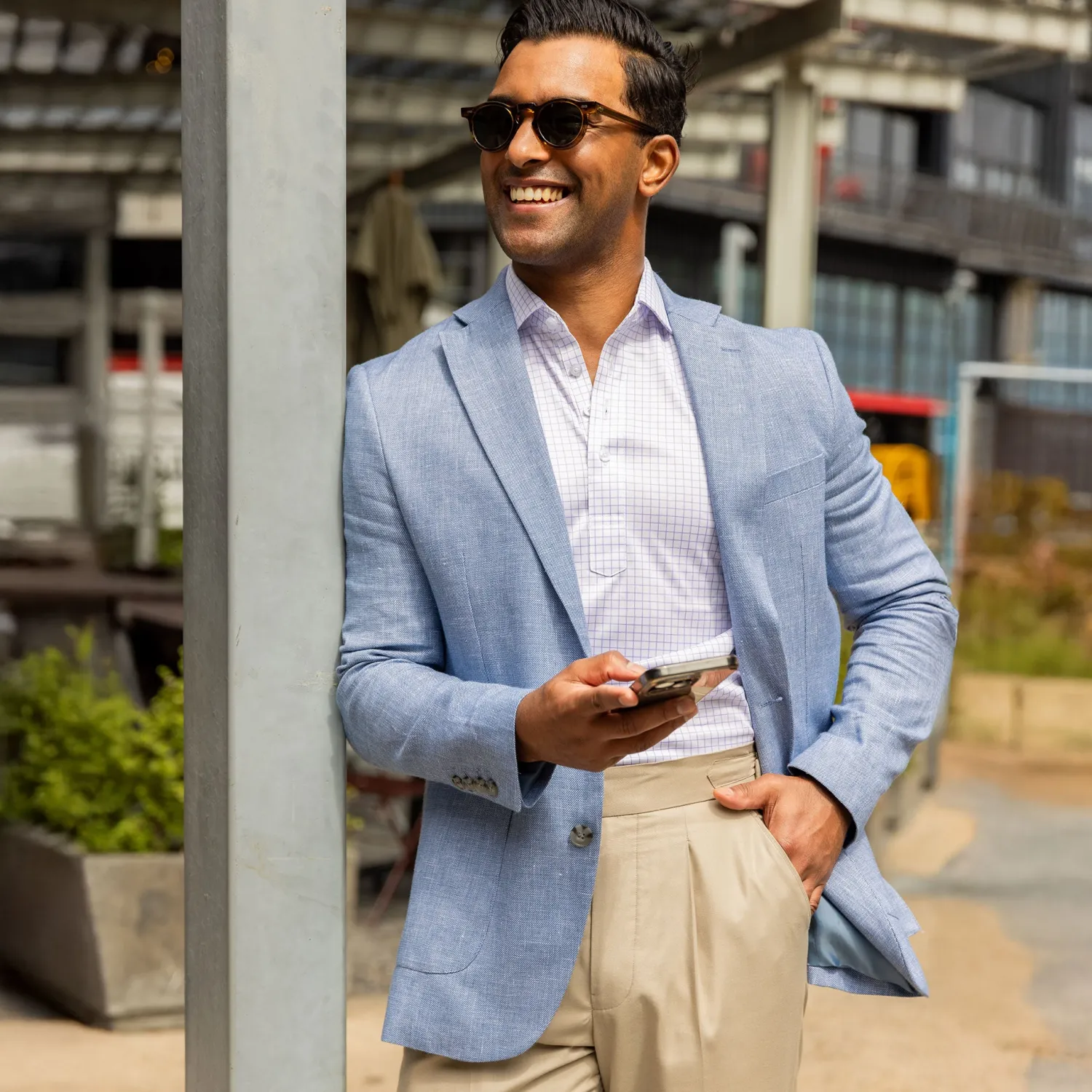 The Lorenzo Linen & Cotton Blazer-Collars & Co Outlet