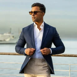 The Lorenzo Linen & Cotton Blazer-Collars & Co