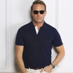 The Maranello Contrast Collar Polo - Tailored Fit-Collars & Co Clearance