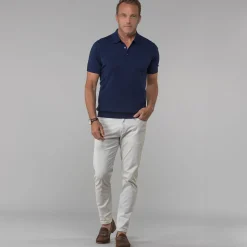 The Maranello Cotton & Silk Three Button Polo - Tailored Fit-Collars & Co Outlet