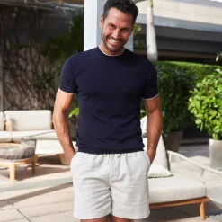 Toscano Linen & Cotton Shorts-Collars & Co Clearance