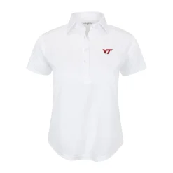 Virginia Tech Women's Cap Sleeve Semi Spread Polo-Collars & Co Discount