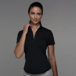 Women's Cap Sleeve Semi Spread Polo-Collars & Co Clearance